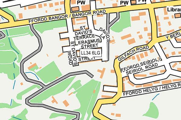 LL34 6LG map - OS OpenMap – Local (Ordnance Survey)