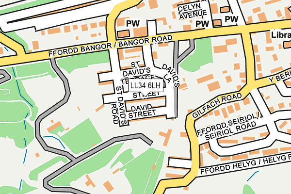 LL34 6LH map - OS OpenMap – Local (Ordnance Survey)