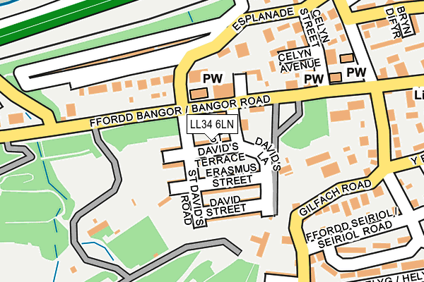 LL34 6LN map - OS OpenMap – Local (Ordnance Survey)