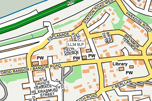 LL34 6LP map - OS OpenMap – Local (Ordnance Survey)