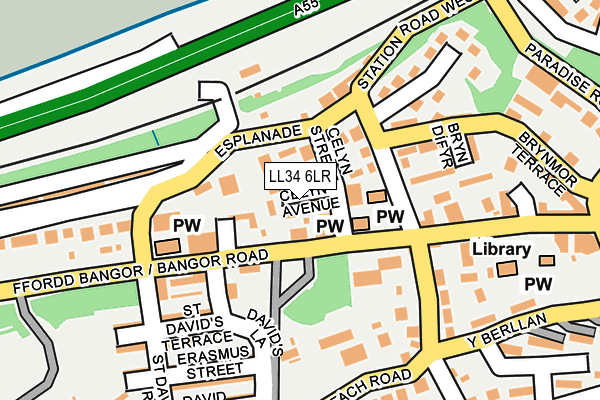 LL34 6LR map - OS OpenMap – Local (Ordnance Survey)