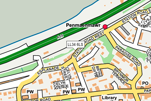 LL34 6LS map - OS OpenMap – Local (Ordnance Survey)