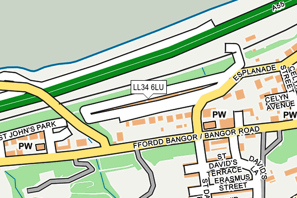 LL34 6LU map - OS OpenMap – Local (Ordnance Survey)