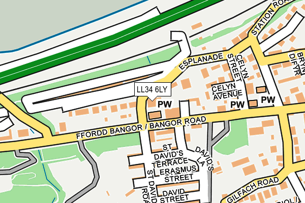 LL34 6LY map - OS OpenMap – Local (Ordnance Survey)