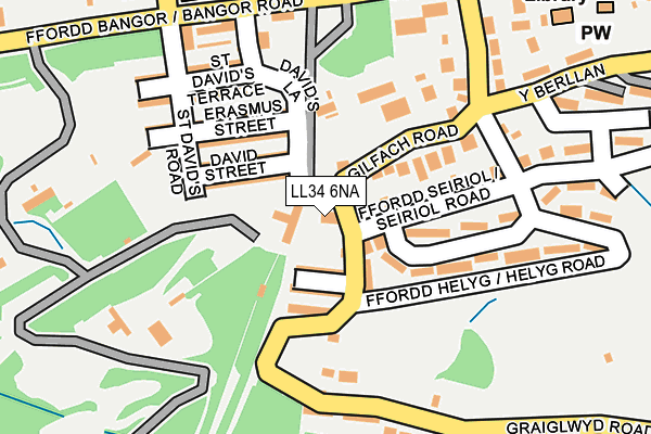 LL34 6NA map - OS OpenMap – Local (Ordnance Survey)