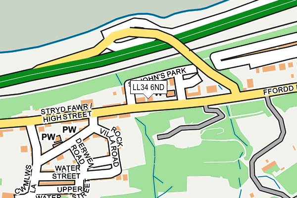 LL34 6ND map - OS OpenMap – Local (Ordnance Survey)