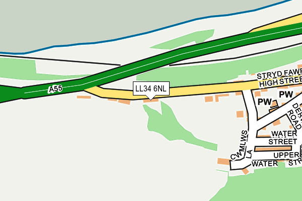 LL34 6NL map - OS OpenMap – Local (Ordnance Survey)