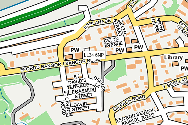 LL34 6NP map - OS OpenMap – Local (Ordnance Survey)