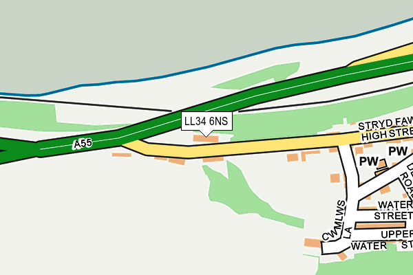 LL34 6NS map - OS OpenMap – Local (Ordnance Survey)