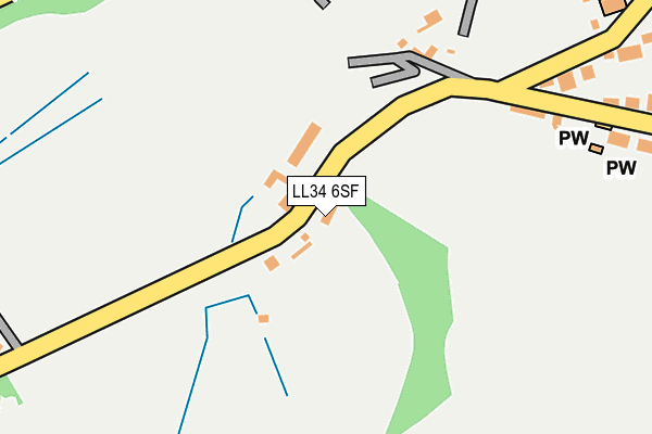 LL34 6SF map - OS OpenMap – Local (Ordnance Survey)