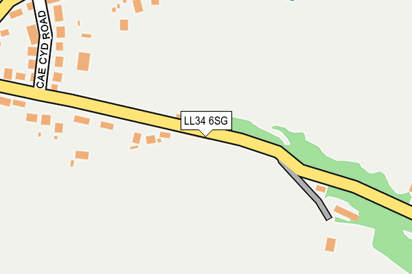 LL34 6SG map - OS OpenMap – Local (Ordnance Survey)