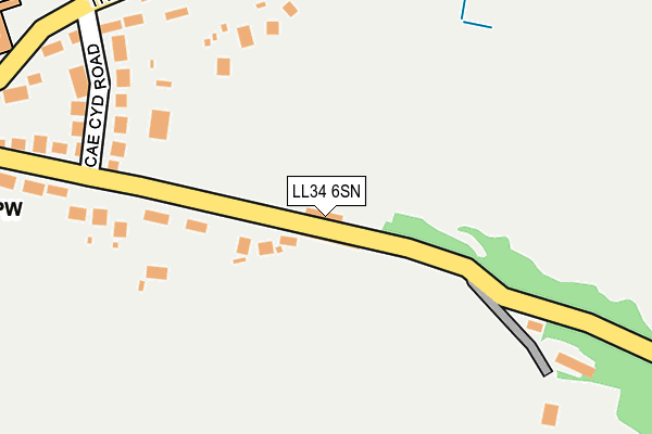 LL34 6SN map - OS OpenMap – Local (Ordnance Survey)