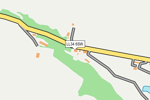 LL34 6SW map - OS OpenMap – Local (Ordnance Survey)