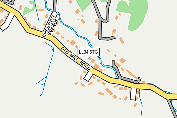 LL34 6TG map - OS OpenMap – Local (Ordnance Survey)