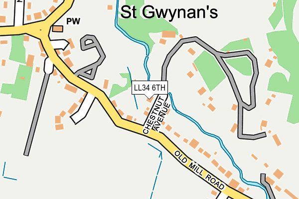 LL34 6TH map - OS OpenMap – Local (Ordnance Survey)
