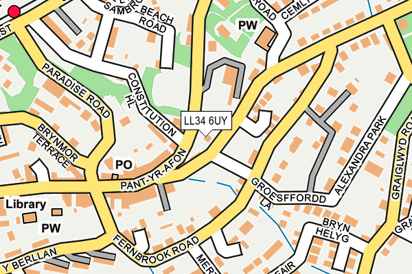 LL34 6UY map - OS OpenMap – Local (Ordnance Survey)