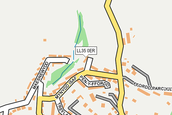 LL35 0ER map - OS OpenMap – Local (Ordnance Survey)