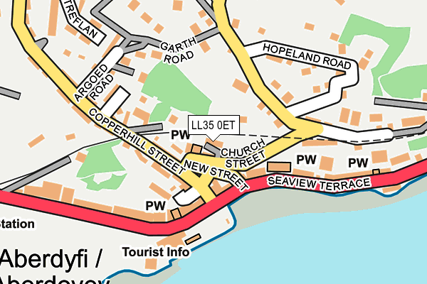 LL35 0ET map - OS OpenMap – Local (Ordnance Survey)