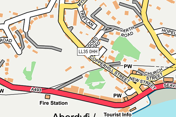 LL35 0HH map - OS OpenMap – Local (Ordnance Survey)