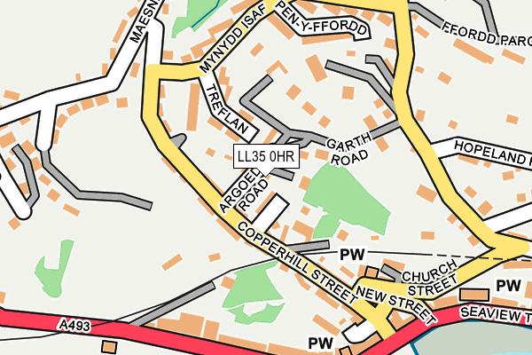 LL35 0HR map - OS OpenMap – Local (Ordnance Survey)