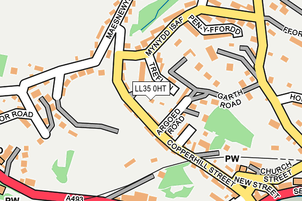 LL35 0HT map - OS OpenMap – Local (Ordnance Survey)