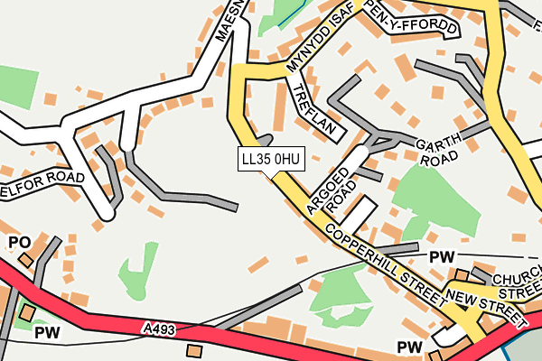 LL35 0HU map - OS OpenMap – Local (Ordnance Survey)