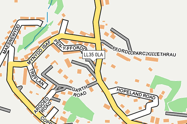 LL35 0LA map - OS OpenMap – Local (Ordnance Survey)