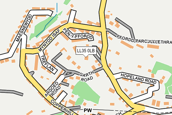 LL35 0LB map - OS OpenMap – Local (Ordnance Survey)