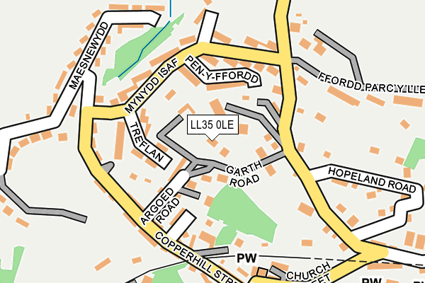 LL35 0LE map - OS OpenMap – Local (Ordnance Survey)