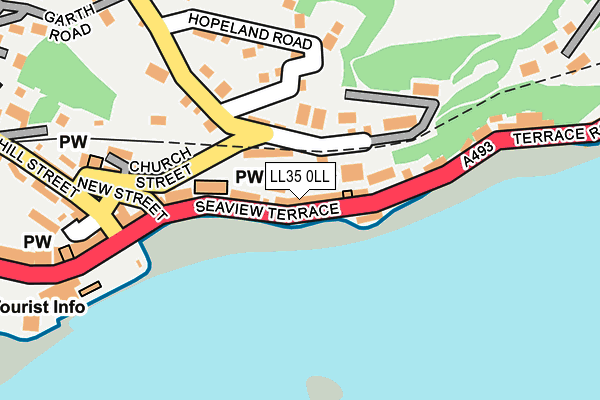 LL35 0LL map - OS OpenMap – Local (Ordnance Survey)