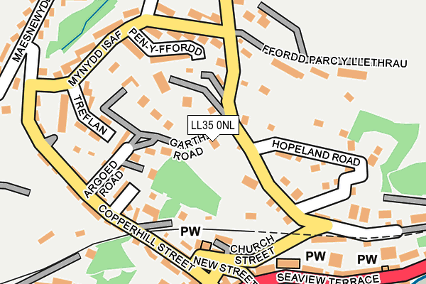 LL35 0NL map - OS OpenMap – Local (Ordnance Survey)