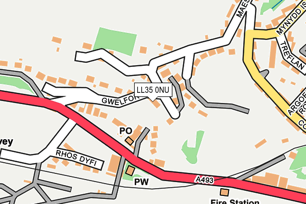 LL35 0NU map - OS OpenMap – Local (Ordnance Survey)