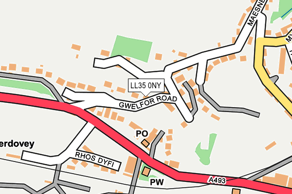 LL35 0NY map - OS OpenMap – Local (Ordnance Survey)
