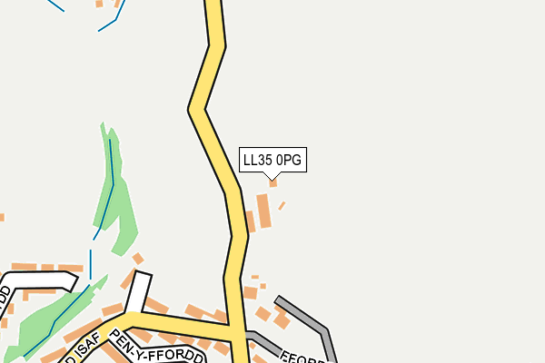 LL35 0PG map - OS OpenMap – Local (Ordnance Survey)