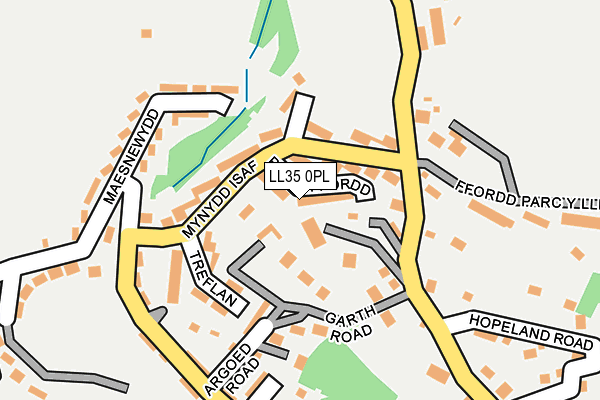 LL35 0PL map - OS OpenMap – Local (Ordnance Survey)