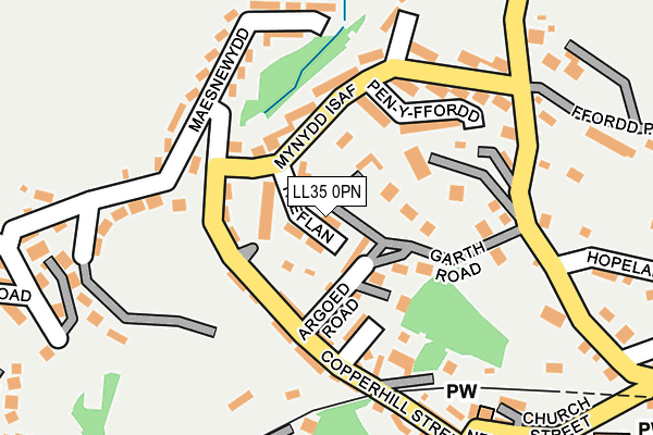 LL35 0PN map - OS OpenMap – Local (Ordnance Survey)