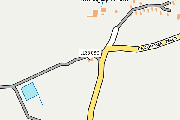 LL35 0SG map - OS OpenMap – Local (Ordnance Survey)