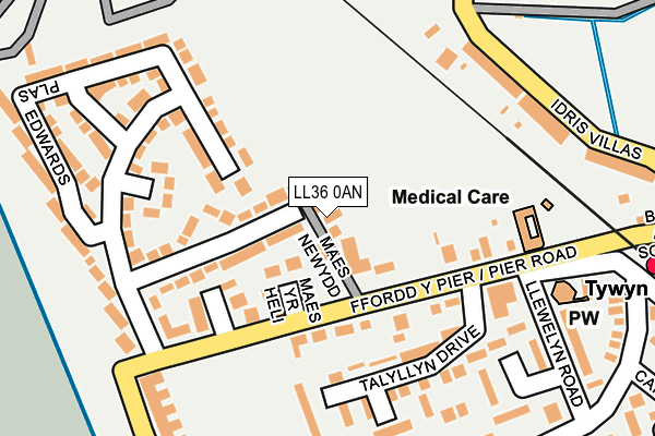 LL36 0AN map - OS OpenMap – Local (Ordnance Survey)