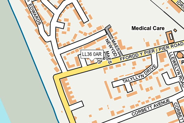 LL36 0AR map - OS OpenMap – Local (Ordnance Survey)