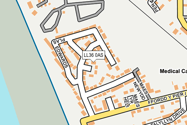 LL36 0AS map - OS OpenMap – Local (Ordnance Survey)