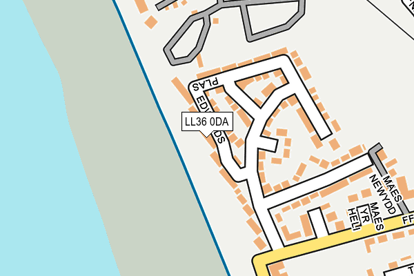 LL36 0DA map - OS OpenMap – Local (Ordnance Survey)
