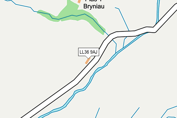 LL36 9AJ map - OS OpenMap – Local (Ordnance Survey)