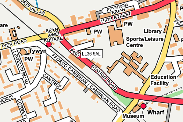 LL36 9AL map - OS OpenMap – Local (Ordnance Survey)