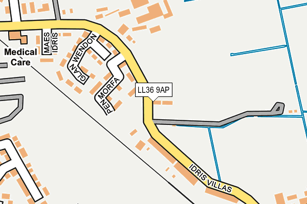 LL36 9AP map - OS OpenMap – Local (Ordnance Survey)