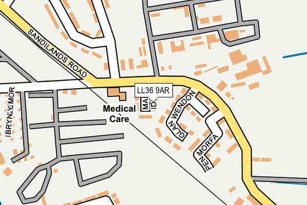 LL36 9AR map - OS OpenMap – Local (Ordnance Survey)