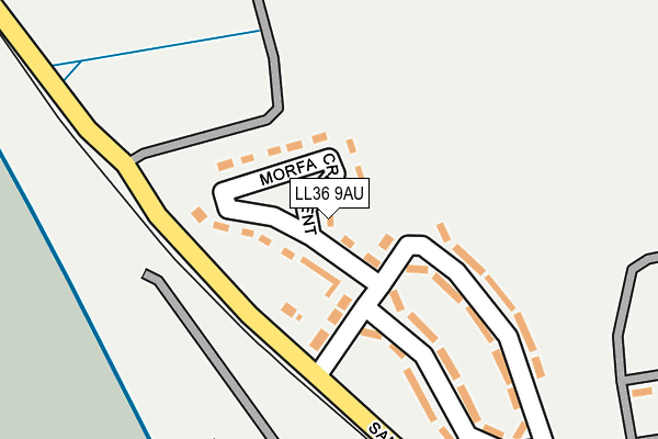 LL36 9AU map - OS OpenMap – Local (Ordnance Survey)