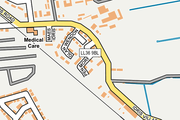 LL36 9BL map - OS OpenMap – Local (Ordnance Survey)