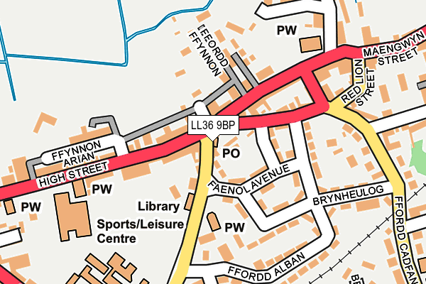 LL36 9BP map - OS OpenMap – Local (Ordnance Survey)