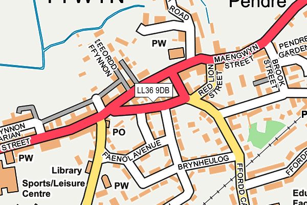 LL36 9DB map - OS OpenMap – Local (Ordnance Survey)