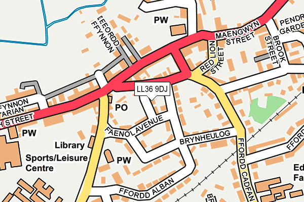 LL36 9DJ map - OS OpenMap – Local (Ordnance Survey)